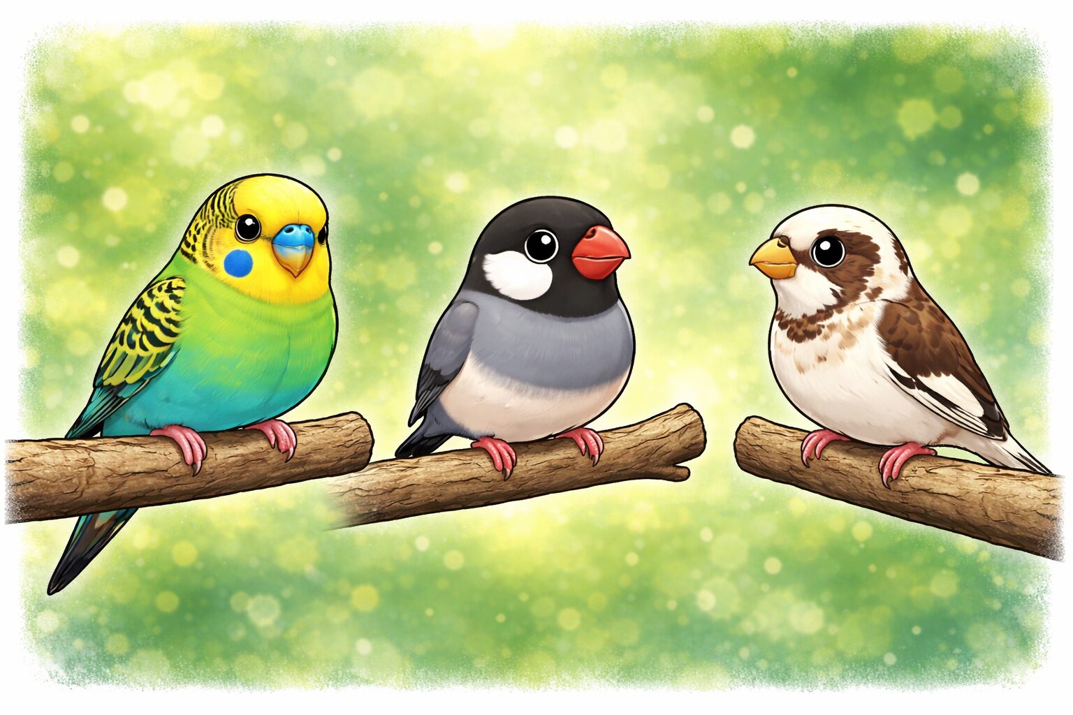 セキセイインコ・文鳥・ジュウシマツ